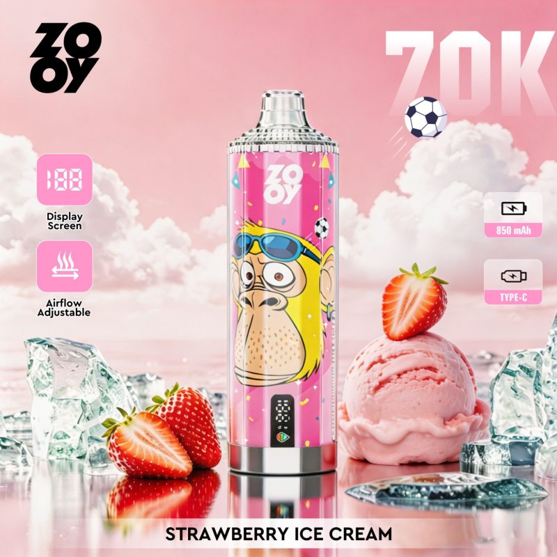ZOOY VAPE Crystal 70k-strawberry ice cream ZOOY VAPE Crystal 70k-strawberry ice cream