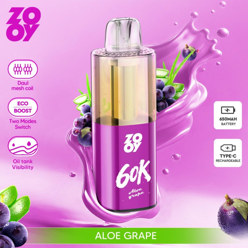 ZOOY fizz 60k puffs-Aloe Grape ZOOY fizz 60k puffs-Aloe Grape