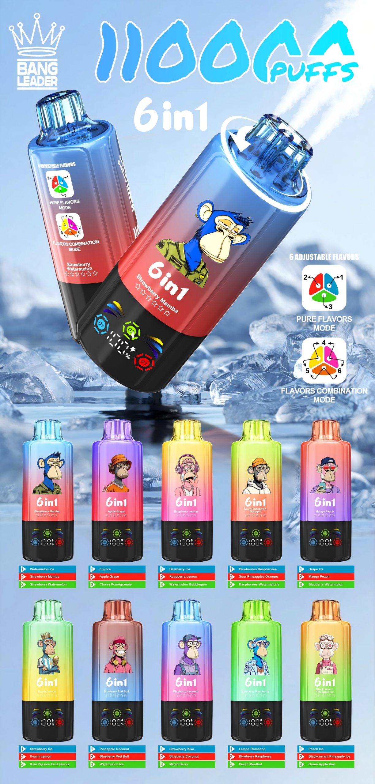 bang leader 110K PUFF 6 in 1