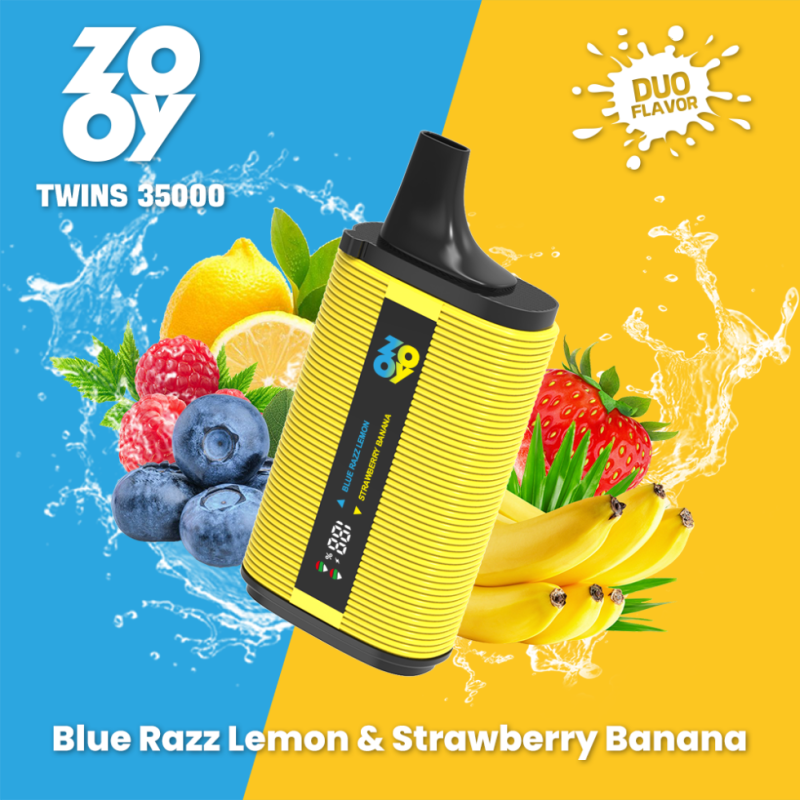 zooy twins 35000-Blue Razz Lemon & Strawberry Banana zooy twins 35000-Blue Razz Lemon & Strawberry Banana