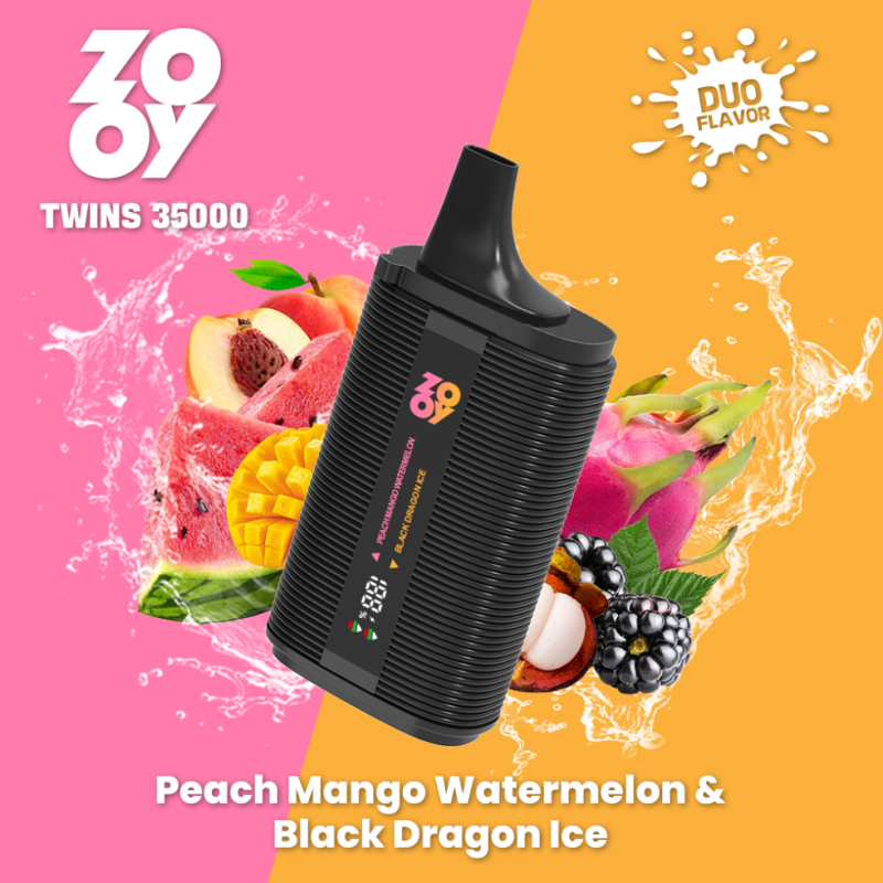 zooy twins 35000-Peach Mango Watermelon & Black Dragon Ice zooy twins 35000-Peach Mango Watermelon & Black Dragon Ice
