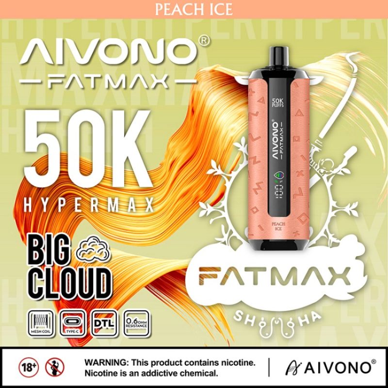 AIVONO ATMAX 50K PUFFS-Peach Ice AIVONO ATMAX 50K PUFFS-Peach Ice