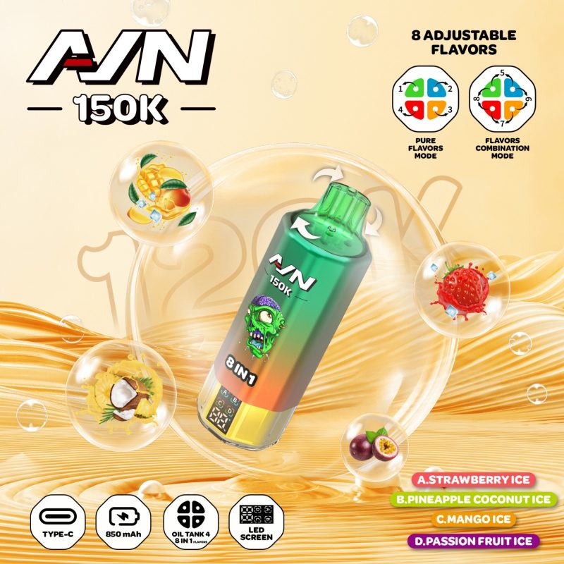 AIVONO AVN 150K PUFFS-Strawberry ice+pineapple coconut ice+mango ice+passion fruit ice
