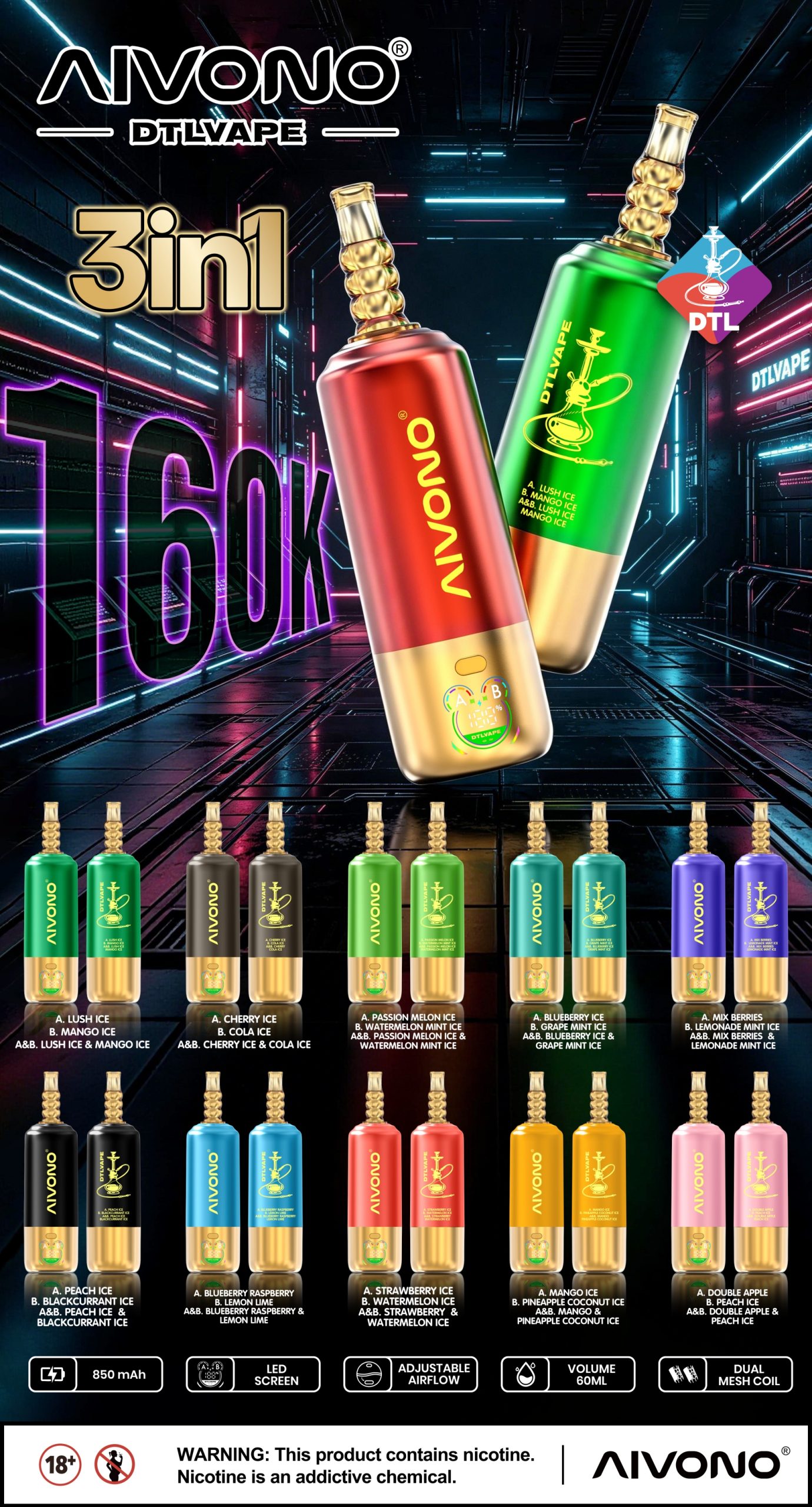 AIVONO AVN DTLVAPE 3IN1 160k AIVONO AVN DTLVAPE 3IN1 160k