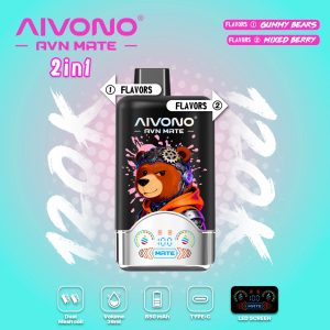 AIVONO AVN MEAT 120K PUFFS-GUMMY BEARS+MIXED BERRY AIVONO AVN MEAT 120K PUFFS-GUMMY BEARS+MIXED BERRY