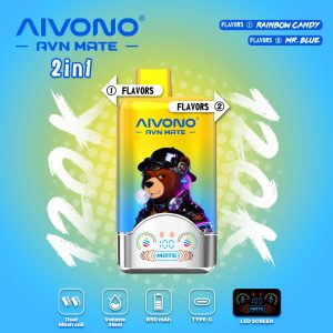 AIVONO AVN MEAT 120K PUFFS-RAINBOW CANDY+MR.BLUE AIVONO AVN MEAT 120K PUFFS-RAINBOW CANDY+MR.BLUE