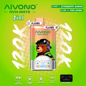 AIVONO AVN MEAT 120K PUFFS-STRAWBERRY BANANA+PINK LEMON AIVONO AVN MEAT 120K PUFFS-STRAWBERRY BANANA+PINK LEMON
