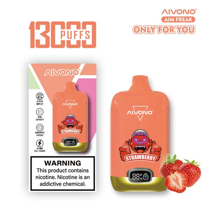 AIVONO FREAK 13K PUFFS-Strawberry Ice
