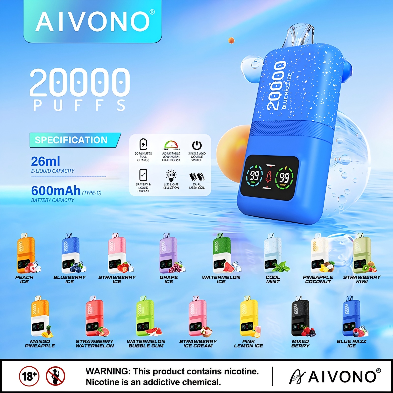 AIVONO MAGIC 20000 PUFFS