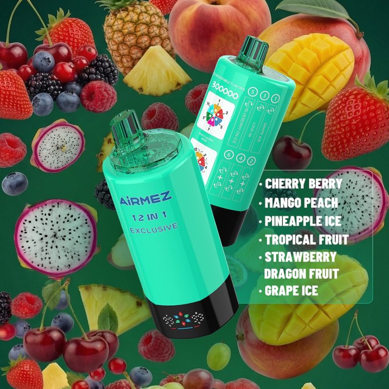 Airmez FOX 300k - CHERRY BERRY、MANGO PEACH、PINEAPPLE ICE、TROPICAL FRUIT、STRAWBERRY DRAGON FRUIT、GRAPE ICE Airmez FOX 300k - CHERRY BERRY、MANGO PEACH、PINEAPPLE ICE、TROPICAL FRUIT、STRAWBERRY DRAGON FRUIT、GRAPE ICE