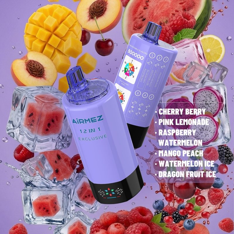 Airmez FOX 300k - CHERRY BERRY、PINK LEMONADE、RASPBERRY WATERMELON、MANGO PEACH、WATERMELON ICE、DRAGON FRUIT IC Airmez FOX 300k - CHERRY BERRY、PINK LEMONADE、RASPBERRY WATERMELON、MANGO PEACH、WATERMELON ICE、DRAGON FRUIT IC