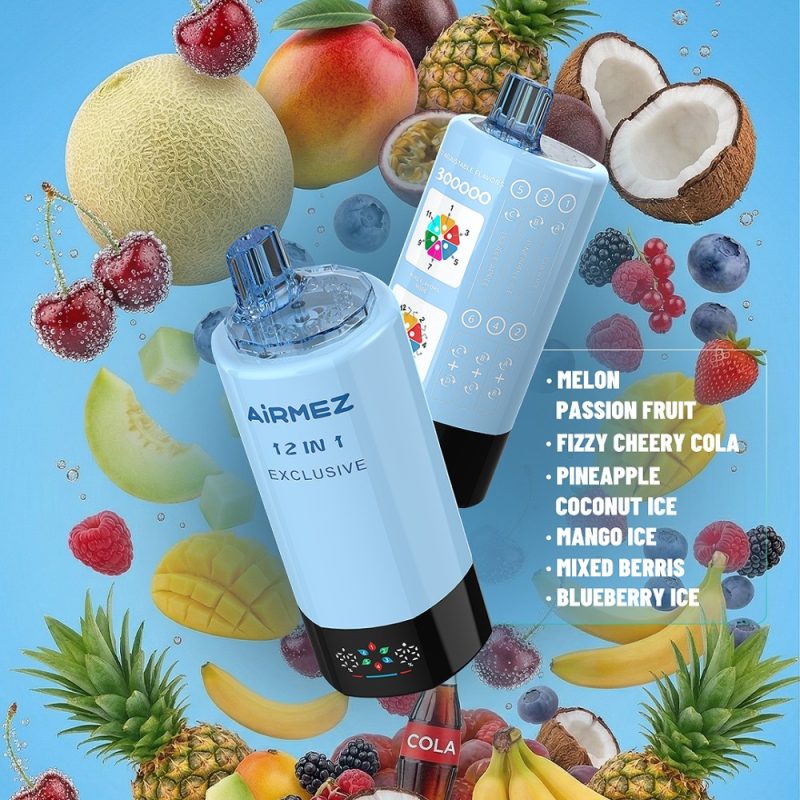 Airmez FOX 300k - MELON PASSION FRUIT、FIZZY CHERRY COLA、PINEAPPLE COCONUT ICE、MANGO ICE、MIXED BERRIES、BLUEBERRY ICE Airmez FOX 300k - MELON PASSION FRUIT、FIZZY CHERRY COLA、PINEAPPLE COCONUT ICE、MANGO ICE、MIXED BERRIES、BLUEBERRY ICE