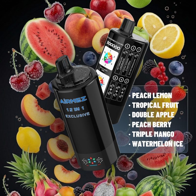 Airmez FOX 300k - PEACH LEMON、TROPICAL FRUIT、DOUBLE APPLE、PEACH BERRY、TRIPLE MANGO、WATERMELON ICE Airmez FOX 300k - PEACH LEMON、TROPICAL FRUIT、DOUBLE APPLE、PEACH BERRY、TRIPLE MANGO、WATERMELON ICE
