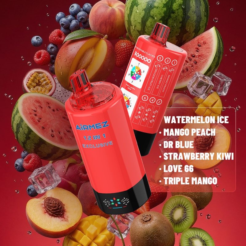 Airmez FOX 300k - WATERMELON ICE、MANGO PEACH、DR BLUE、STRAWBERRY KIWI、LOVE66、TRIPLE MANGO Airmez FOX 300k - WATERMELON ICE、MANGO PEACH、DR BLUE、STRAWBERRY KIWI、LOVE66、TRIPLE MANGO