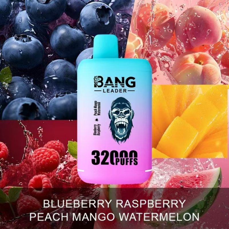 Bang leader 32K puffs-BLUEBERRY RASPBERRY & PEACH MANGO WATERMELON Bang leader 32K puffs-BLUEBERRY RASPBERRY & PEACH MANGO WATERMELON