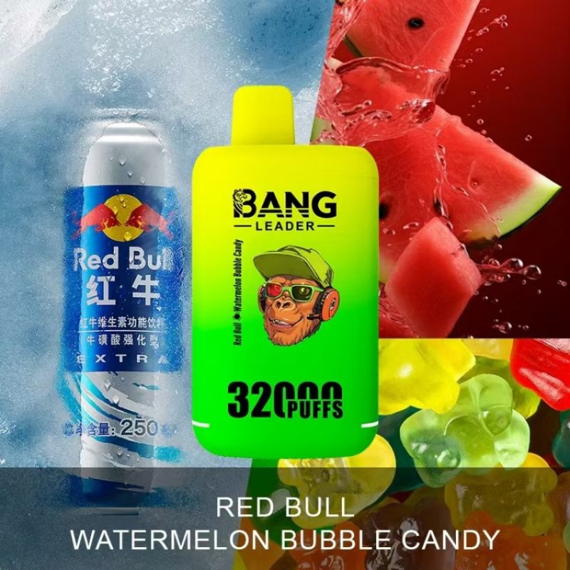 Bang leader 32K puffs-RED BULL & WATERMELON BUBBLE CANDY Bang leader 32K puffs-RED BULL & WATERMELON BUBBLE CANDY
