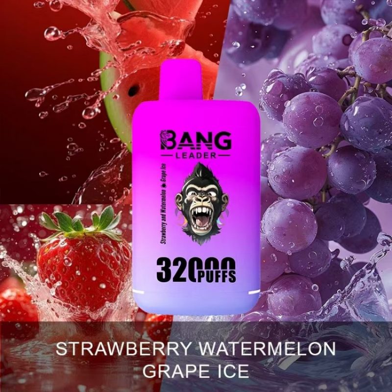 Bang leader 32K puffs-STRAWBERRY WATERMELON & GRAPE ICE Bang leader 32K puffs-STRAWBERRY WATERMELON & GRAPE ICE