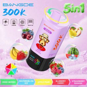 BangDe 300K puffs-Mixed Berries Watermelon Ice Apple Pear Blueberry Cherry Strawberry Banana BangDe 300K puffs-Mixed Berries Watermelon Ice Apple Pear Blueberry Cherry Strawberry Banana
