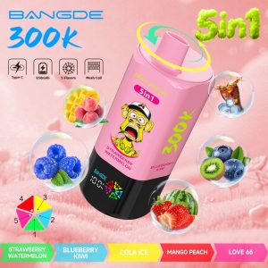 BangDe 300K puffs-Strawberry Watermelon Blueberry Kiwi Cola Ice Mango Peach Love 66 BangDe 300K puffs-Strawberry Watermelon Blueberry Kiwi Cola Ice Mango Peach Love 66