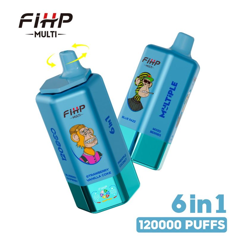 FIHP 120k 6in1 Multi-Pineapple Coconut & Blue Razz & Mixed Berries & Mango Peach & Blueberry Raspberry & Strawberry Vanilla Coke