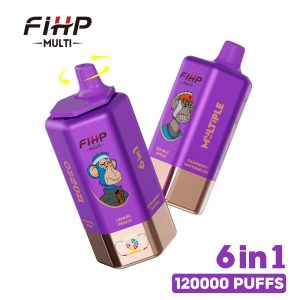 FIHP 120k 6in1 Multi-Strawberry Banana & Double Apple & Raspberry Watermelon & Sour Mango Pineapple & Tropical Fruit & Lemon Peach