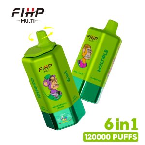 FIHP 120k 6in1 Multi-Watermelon Bubblegum & Pink Lemon & Glacier Ice & Orange Soda & Black Currant Ice & Watermelon Lemon
