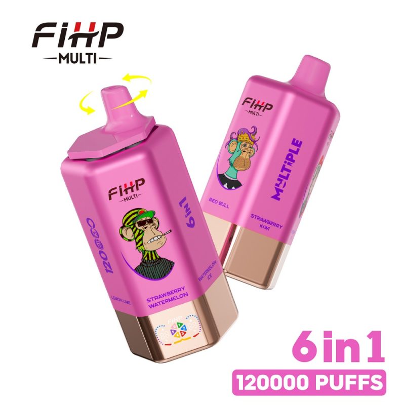 FIHP 120k 6in1 Multi-Watermelon Ice & Red Bull & Strawberry Kiwi & Blueberry Ice & Lemon Lime & Strawberry Watermelon
