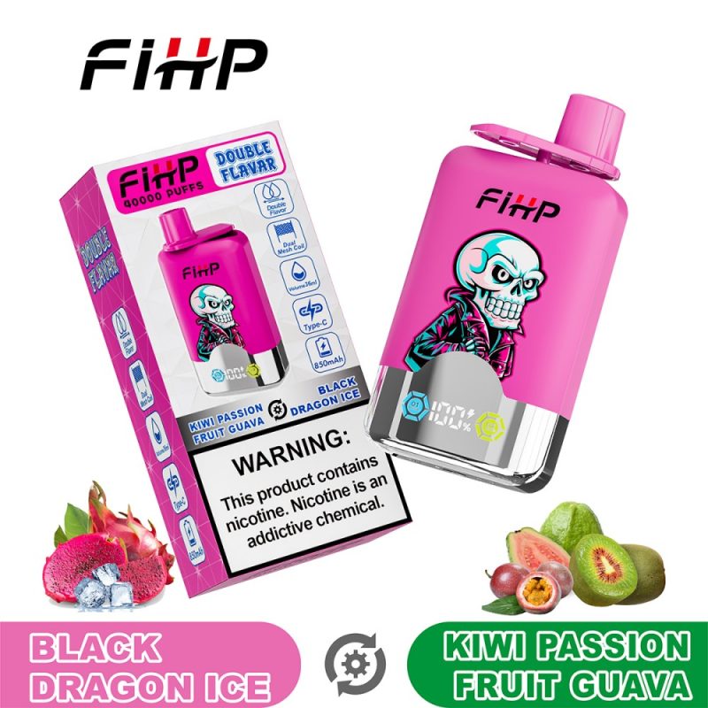 FIHP 40000 Double Flavors-Black Dragon Ice & Kiwi Passion Fruit Guava