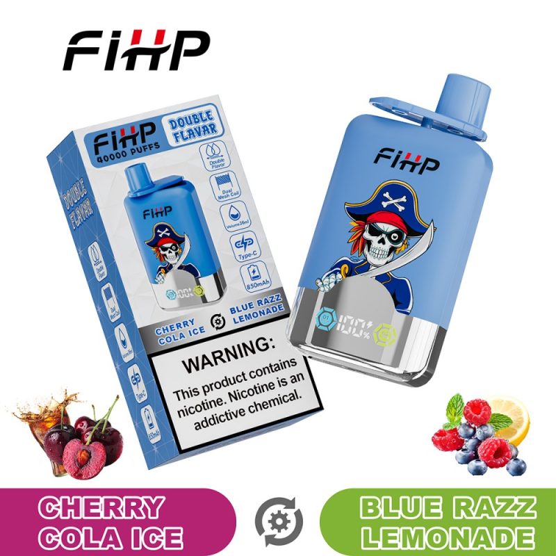 FIHP 40000 Double Flavors-Blue Razz Lemonade & Cherry Cola Ice