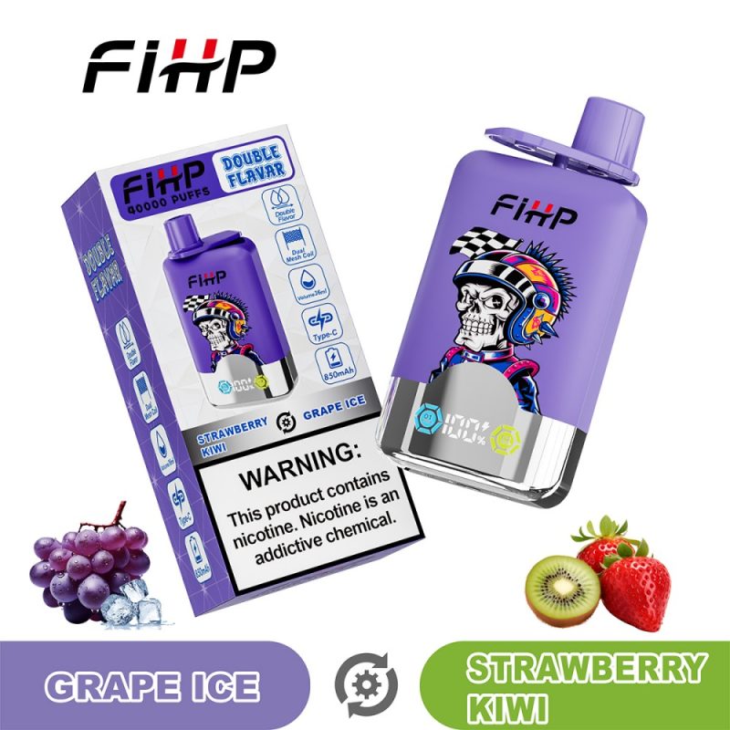 FIHP 40000 Double Flavors-Grape ice & Strawberry Kiwi