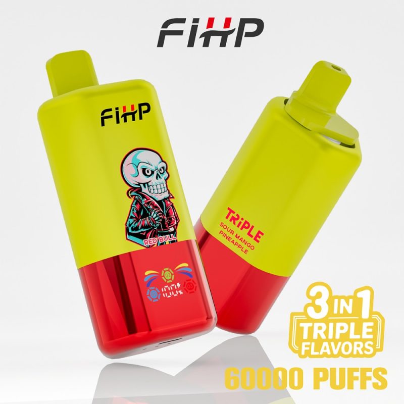 FIHP 60000 3in1 Triple Flavors-Strawberry Kiwi & Sour Mango Pineapple & Red Bull FIHP 60000 3in1 Triple Flavors-Strawberry Kiwi & Sour Mango Pineapple & Red Bull