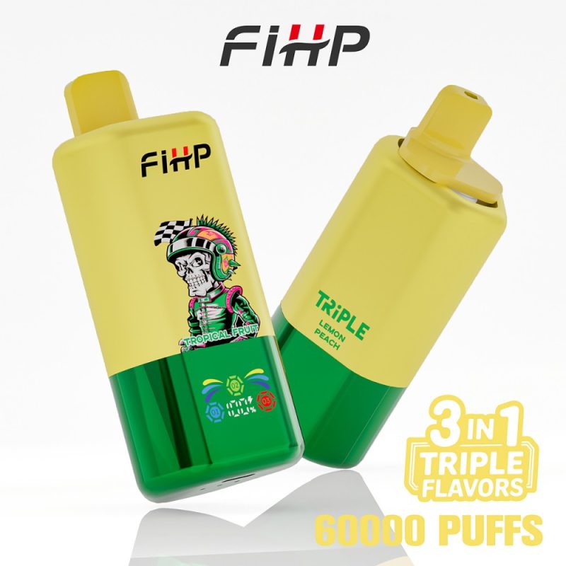 FIHP 60000 3in1 Triple Flavors-Tropical Fruit & Strawberry Watermelon & Lemon Peach FIHP 60000 3in1 Triple Flavors-Tropical Fruit & Strawberry Watermelon & Lemon Peach