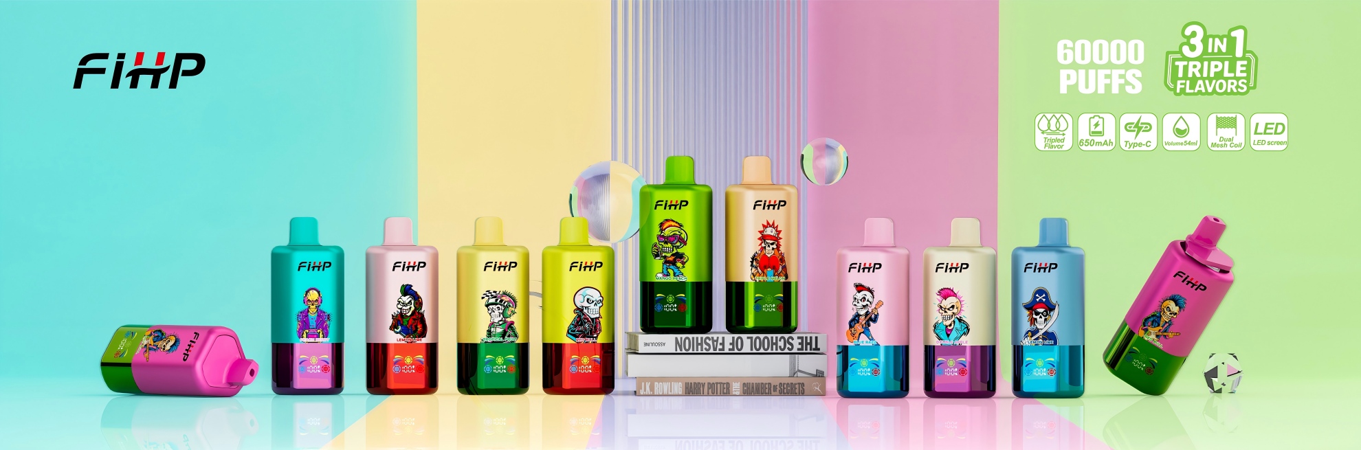 FIHP 60K puffs 3in1 Triple Flavors FIHP 60K puffs 3in1 Triple Flavors
