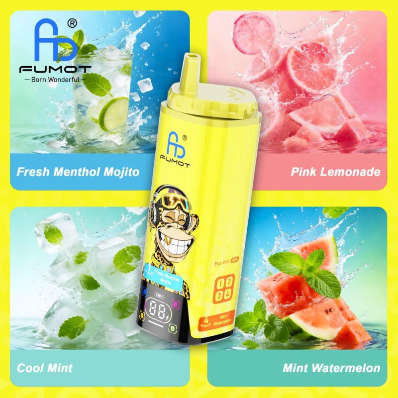 Fumot ECO 4in1 80K-Fresh Menthol Mojito & Pink Lemonade & Cool Mint & Mint Watermelon Fumot ECO 4in1 80K-Fresh Menthol Mojito & Pink Lemonade & Cool Mint & Mint Watermelon