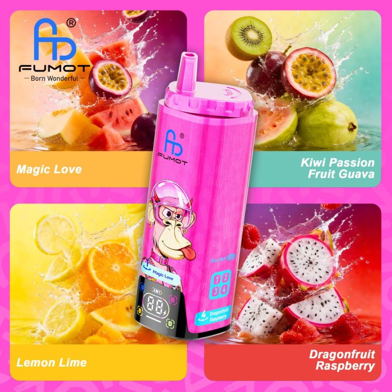 Fumot ECO 4in1 80K-Magic Love & Kiwi Passion Fruit Guava & Dragonfruit Raspberry & Lemon Lime Fumot ECO 4in1 80K-Magic Love & Kiwi Passion Fruit Guava & Dragonfruit Raspberry & Lemon Lime