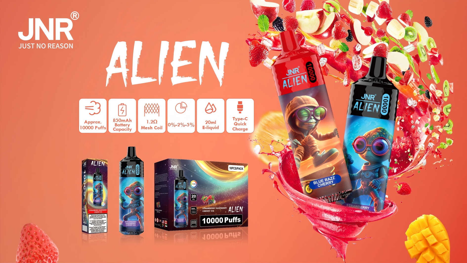 JNR ALIEN 10000 Puffs JNR ALIEN 10000 Puffs