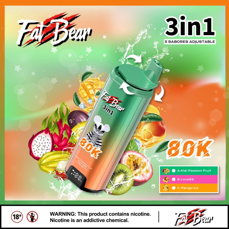 Kiwi Passion fruit + Love 66 + Mango Ice