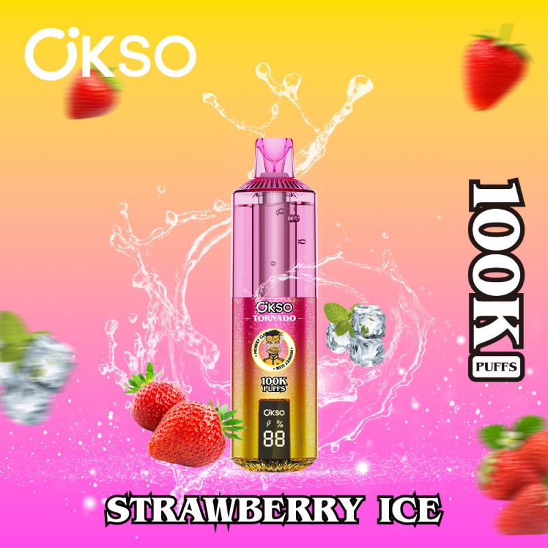 OKSO tornado 100k puffs-Strawberry Ice