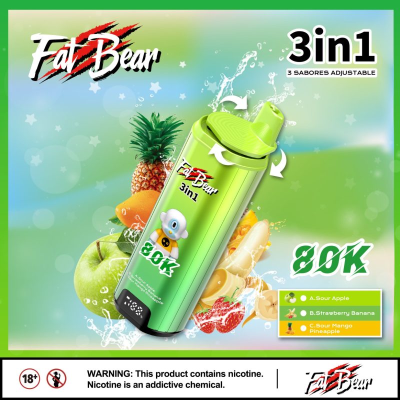 Sour Apple + Strawberry Banana + Sour Mango Pineapple