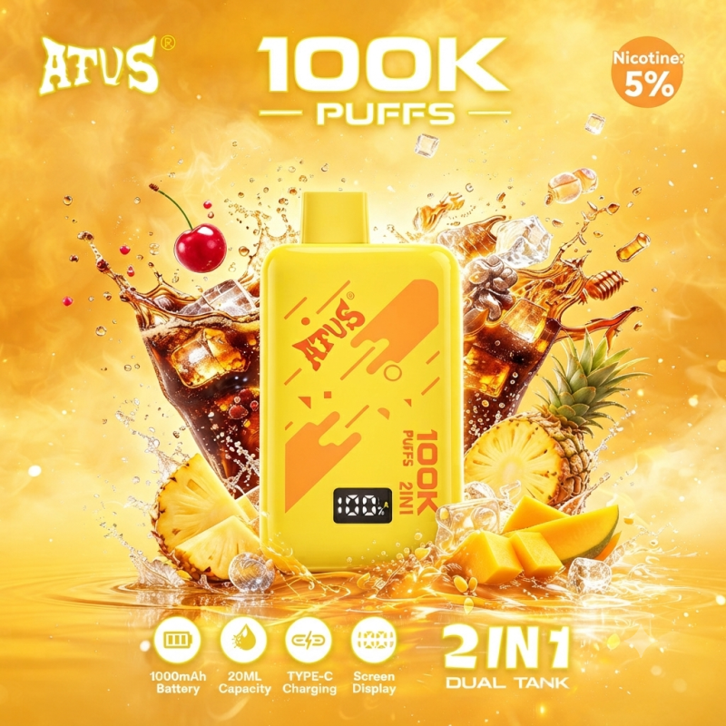 ATVS 100K 2in1-Cherry Cola & Pineapple Mango