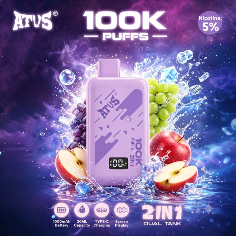 ATVS 100K 2in1-Grape & Double Apple
