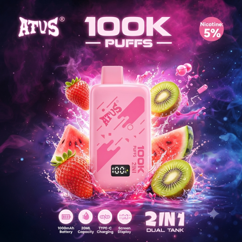 ATVS 100K 2in1-Strawberry Watermelon & Strawberry Kiwi