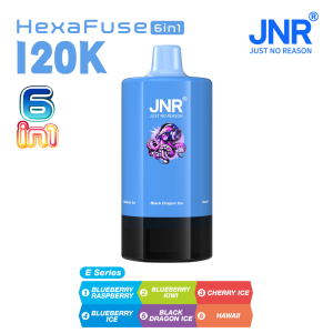 JNR HexaFuse 120K 6in1-Blueberry Raspberry+Blueberry Kiwi+Cherry Ice+Blueberry Ice+Black Dragon Ice+Hawaii