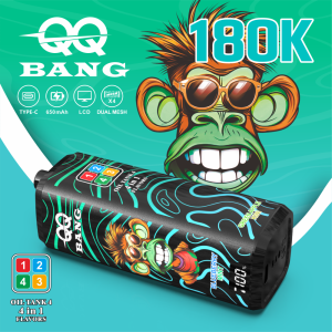 QQBANG 180K puffs-pineapple coconutstrawberry iceblueberry mintgreen apple kiwi