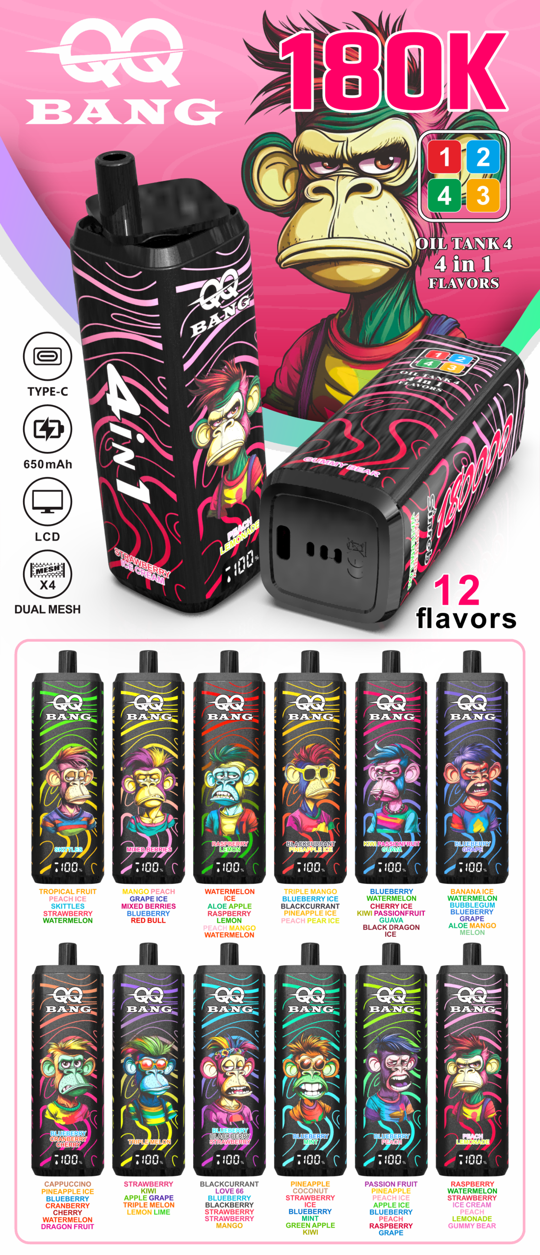 QQBANG 180K puffs