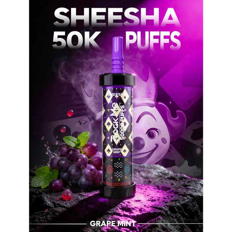 Rock Me 50k puffs-GRAPE MINT