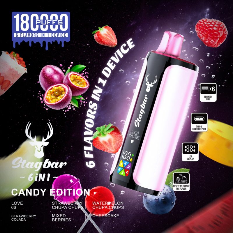 Stag bar 180K Puffs 6 IN 1-Candy Edition