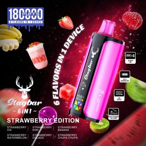 Stag bar 180K Puffs 6 IN 1-Strawberry Edition