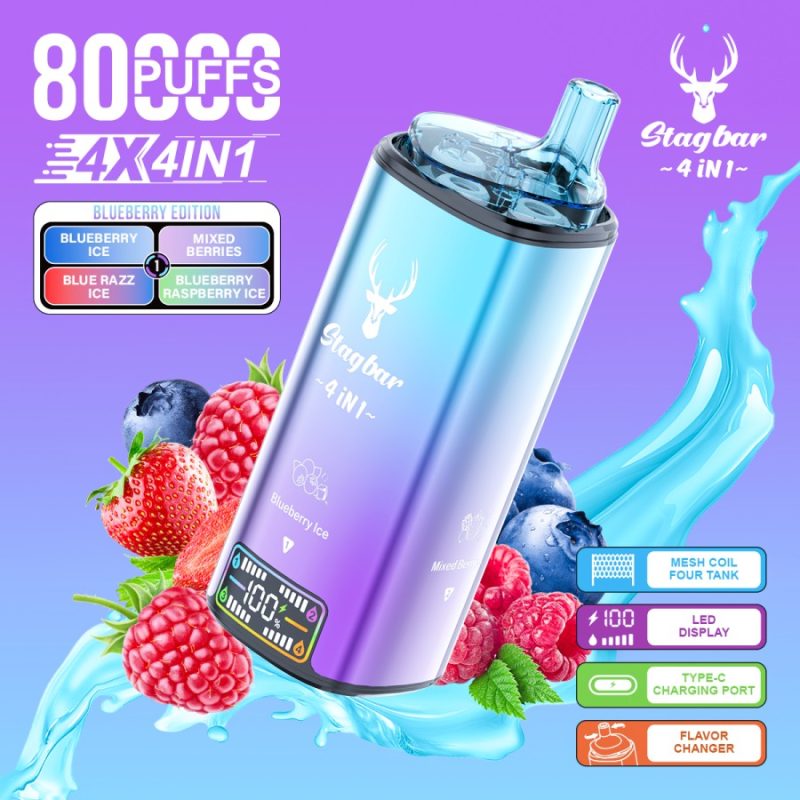 Stag bar 80K Puffs-Blueberry Edition