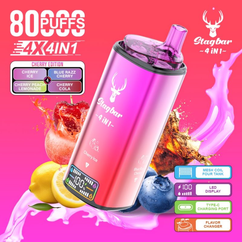 Stag bar 80K Puffs-Cherry Edition